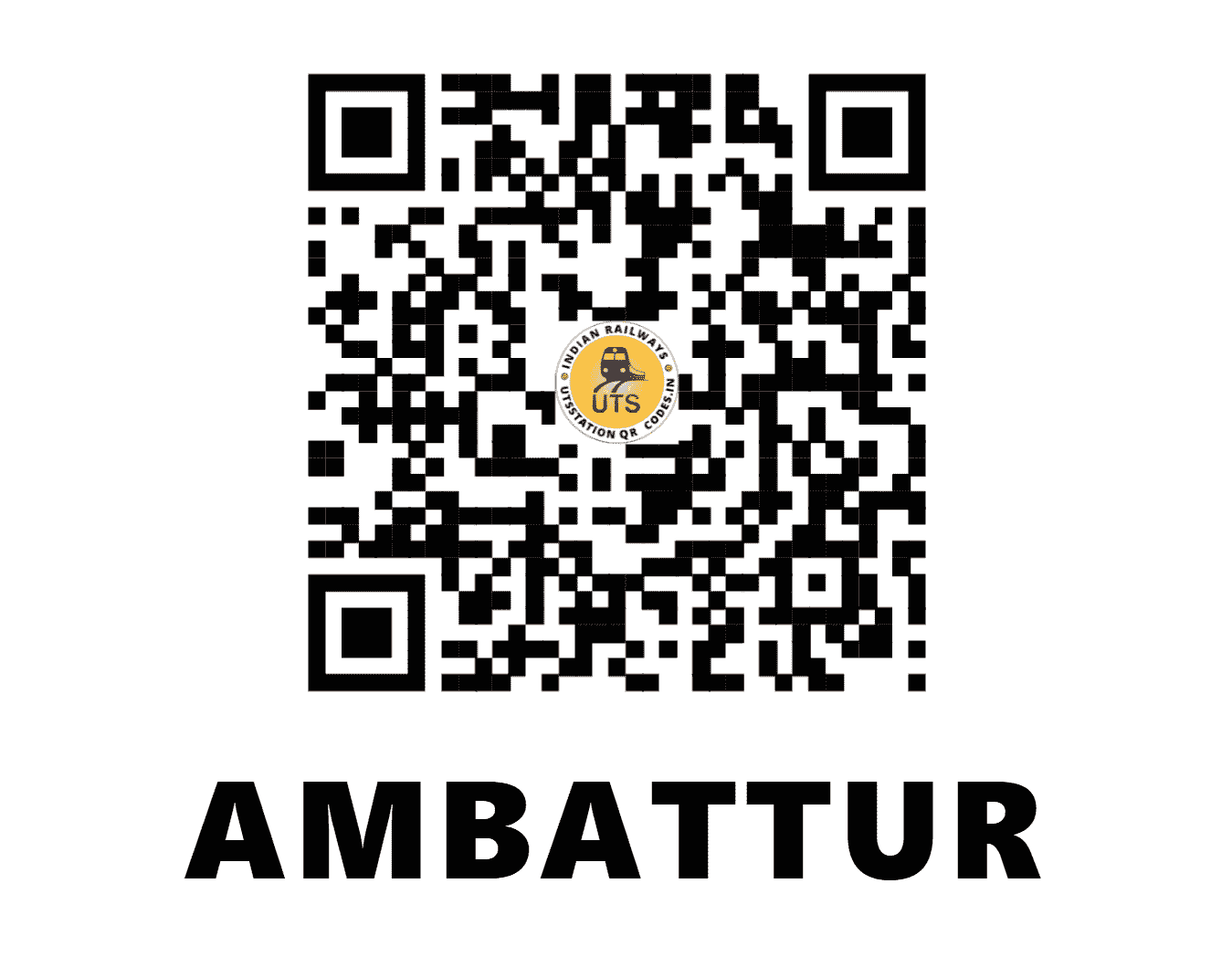 UTS QR Code for AMBATTUR - ABU (SR - TAMIL NADU)